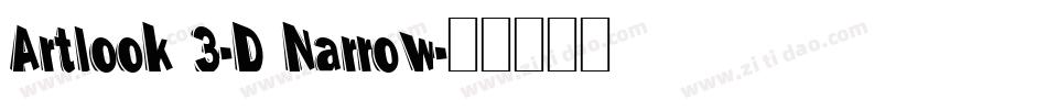 Artlook 3-D Narrow字体转换